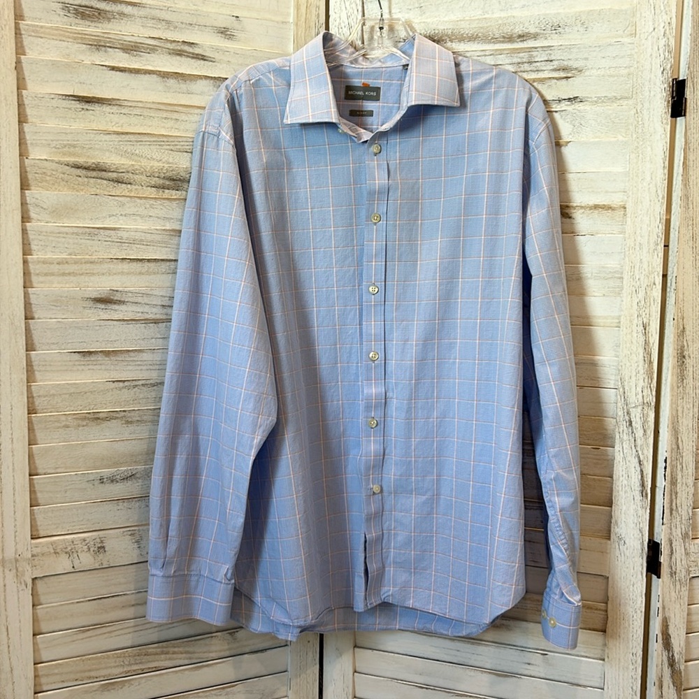 Michael Kors Slim Fit Button Down Collared Shirt